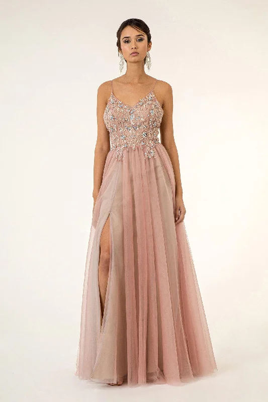 Fashion For Every Occasion Long Formal Spaghetti Strap A Line Prom Dress