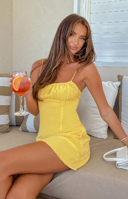 Limited Time Offer Isabel Yellow Mini Dress