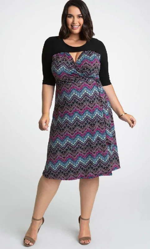 Signature Style Essentials Kiyonna Plus Size Short Wrap Dress