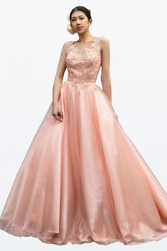 Versatile Wardrobe Essentials Cinderella Divine CD9178 Long Sleeveless Prom Dress A-Line Evening Gown