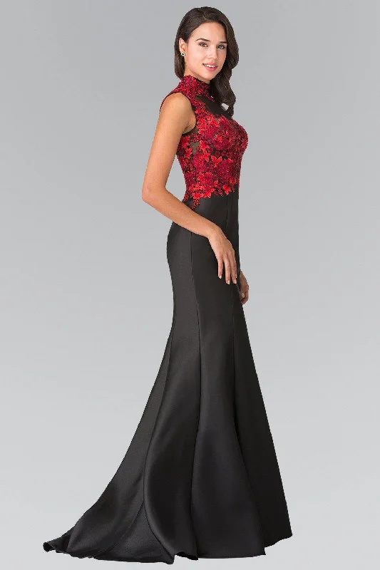 Hot Deals Long Prom Dress with Illusion Embroidered Bodice