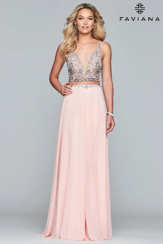 Graceful Fashion Faviana Sexy Two Piece Prom Dress S10244 Sale