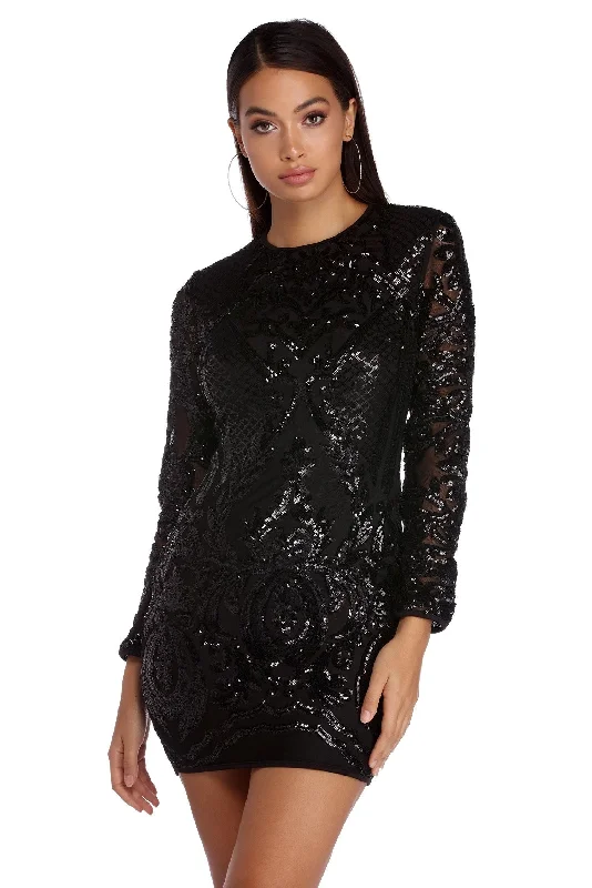 Unleash Your Style Cher Sassy Sequin Mini Dress