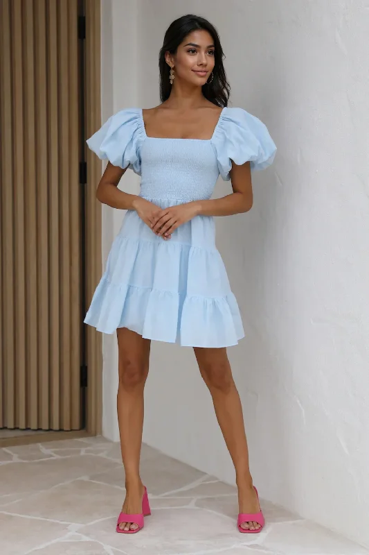 Sophisticated Outfits Salty Air Mini Dress Blue