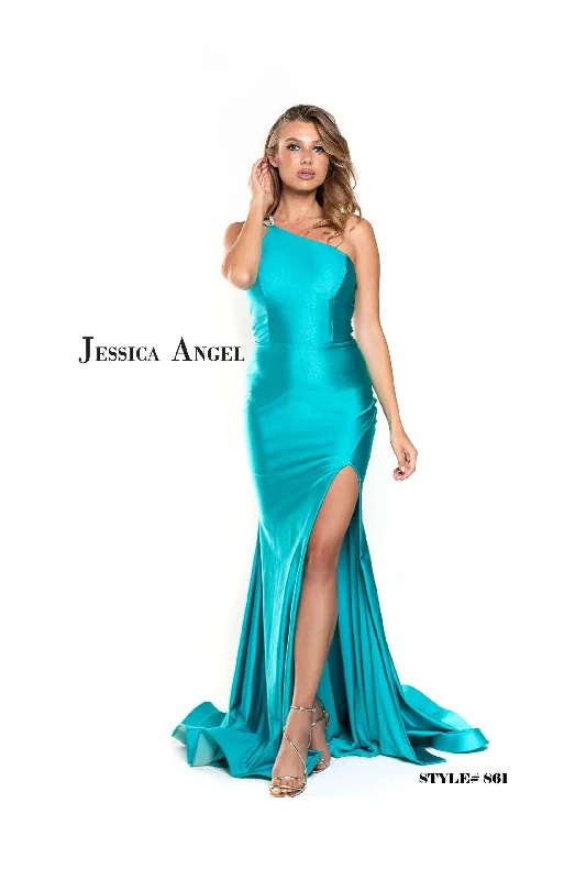 Urban Femme Streetwear Jessica Angel One Shoulder Formal Long Dress 861