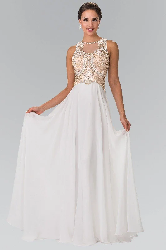 Limited Edition Beads Embellished Bodice Prom Long Dress