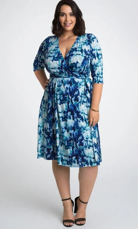 The Epitome Of Modern Women's Fashion Kiyonna Essential Wrap Short Plus Size Dress