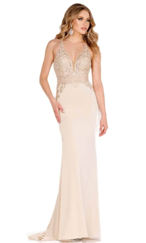 Chic Women’s Clothing for Date Nights Cecilia Couture 2183 - Sleeveless Embroidered Evening Gown