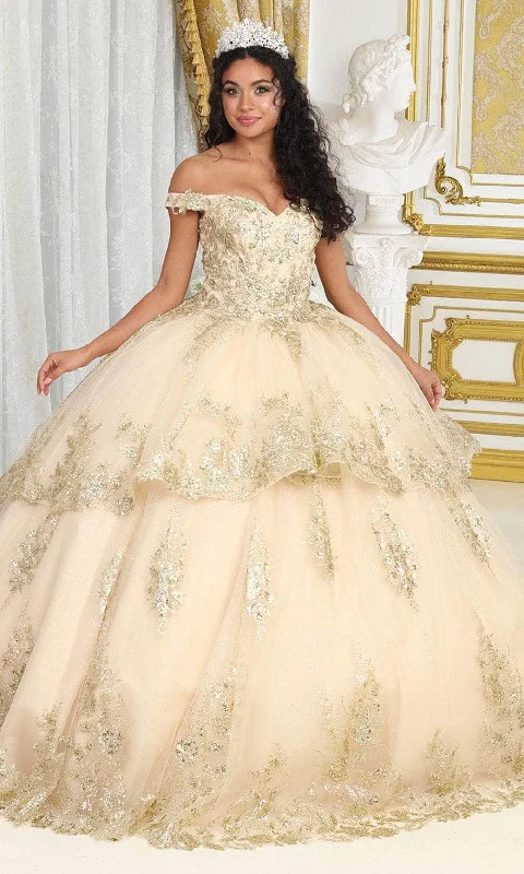 Chic Casual Style May Queen LK224 - Off Shoulder Tiered Ballgown