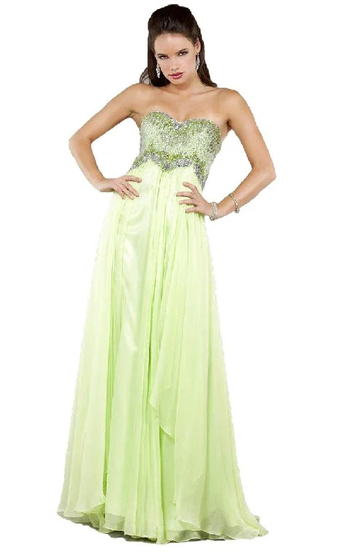 Trendy Street Style Attire Jovani 1920 Long Strapless Formal Chiffon Dress