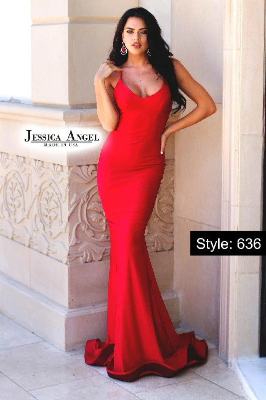 End Of Season Sale Jessica Angel Spaghetti Strap Long Evening Gown 636