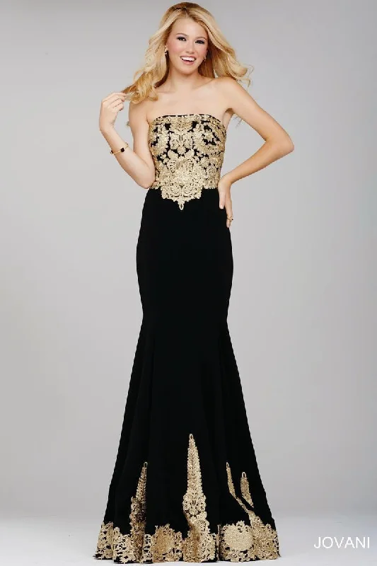 Big Savings Jovani 33169 Strapless Formal Long Prom Gown