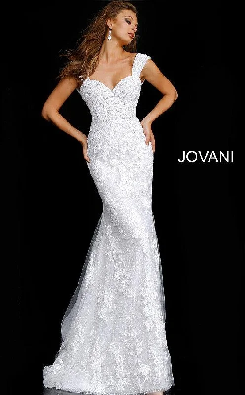 Trend Forward Threads For Her Jovani 63169 Formal Embroidered Wedding Gown JB