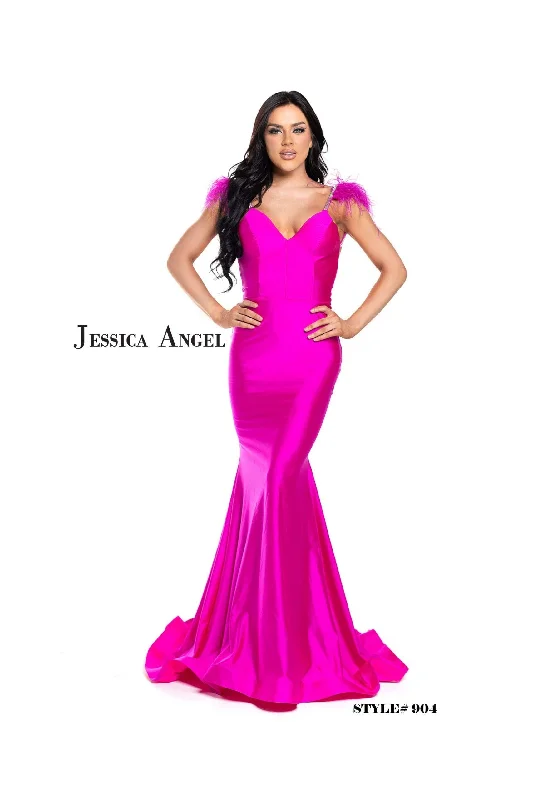 Evening Elegance Jessica Angel Fitted Long Formal Dress 904