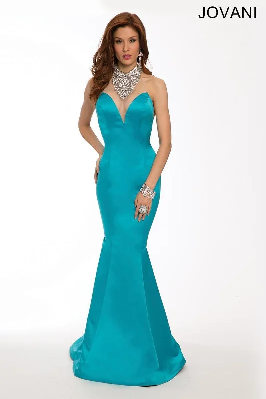 Trend Forward Threads Jovani 22735 Halter Mermaid Long Prom Dress