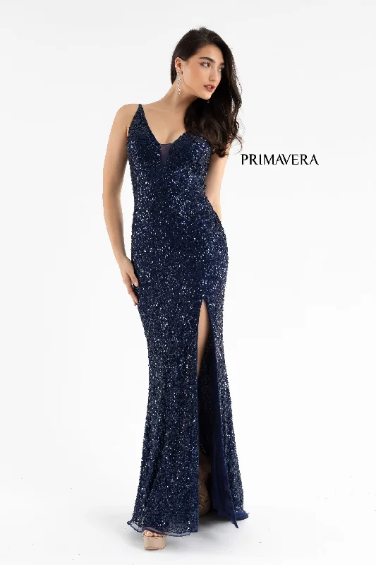 Exclusive Discounts Primavera Couture 3792 Size 00, 6 Black Sequin Prom Dress backless beaded slit gown