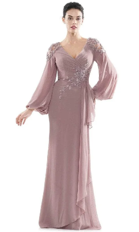 Clothing Sale Marsoni by Colors - Bishop Sleeve Column Formal Gown MV1074