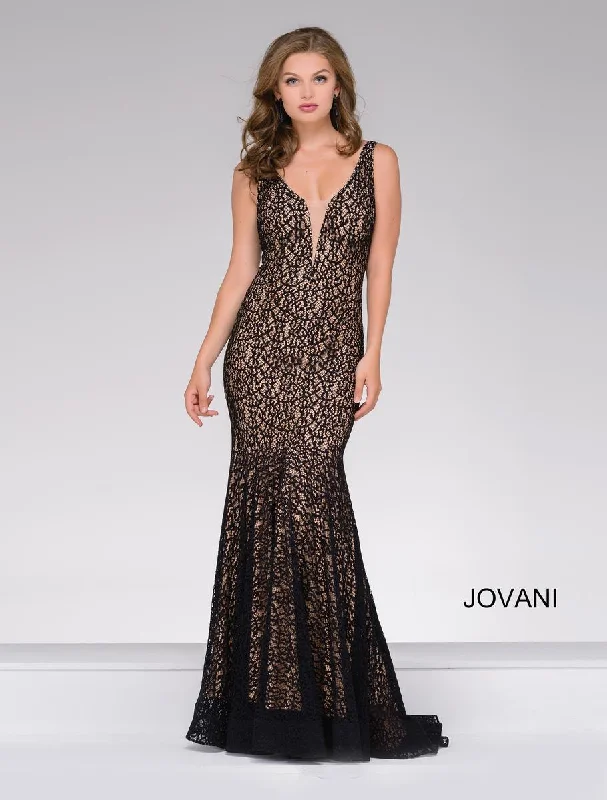 Free Spirited Fashion Jovani 42784 Long Sleeveless Formal Evening Dress