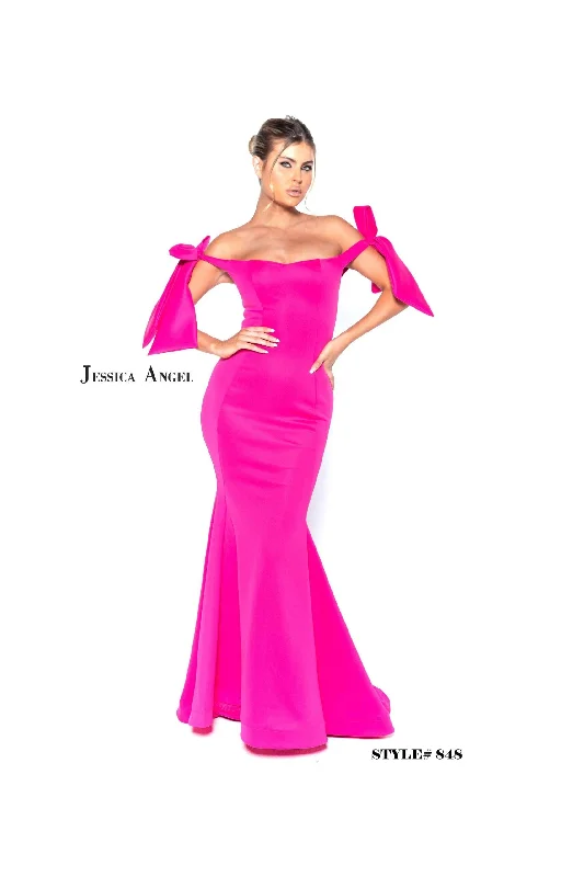 Vibrant Styles Jessica Angel Off Shoulder Long Formal Dress 848