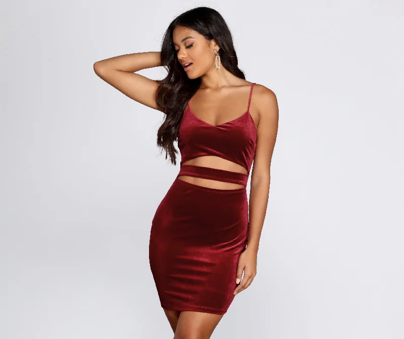 Wardrobe Essentials Visions Of Velvet Mini Dress