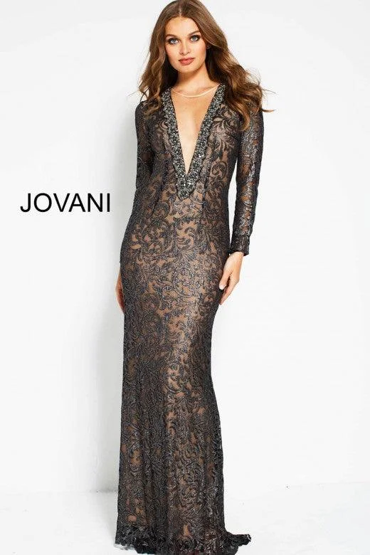 Chic Style, Always In Vogue Jovani 54989 Formal Long Sleeve Evening Dress