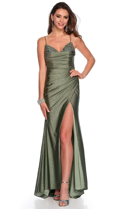 Fashion Deal Dave & Johnny 11484 - Sleeveless Shimmer Jersey Prom Gown