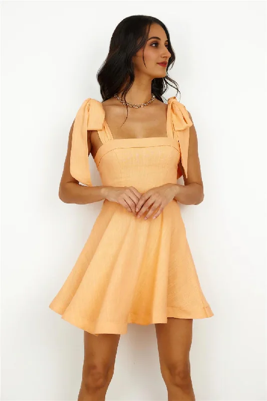 Trend Alert Beach Picnic Mini Dress Orange