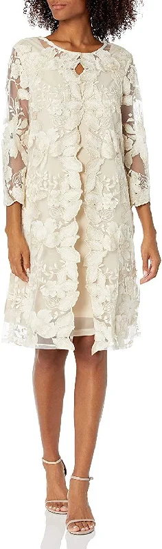 Seasonal Clearance Alex Evenings AE81122337 Short Mother of the Bride Dress