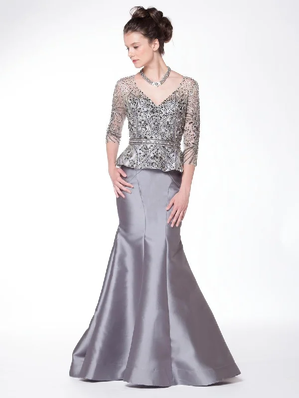 Limited Time Offer Marsoni by Colors Quarter Sleeve Beaded Illusion Gown