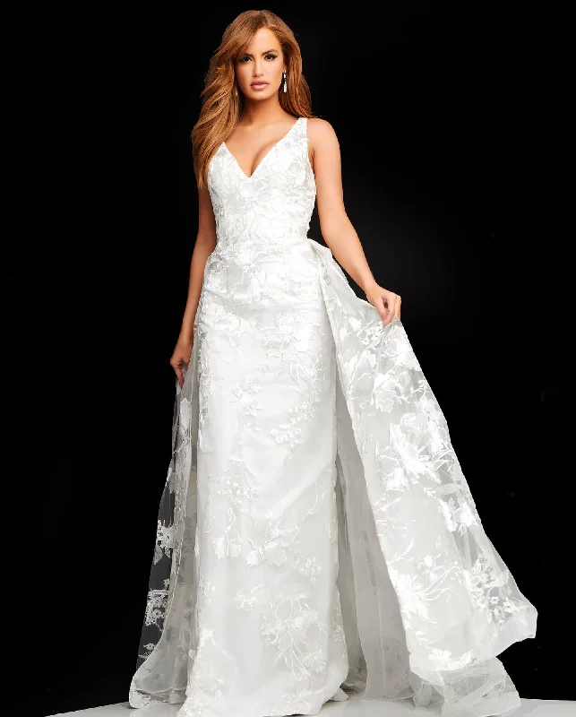 Versatile Style Wardrobe Jovani 00810 Sleeveless Long Wedding Gown