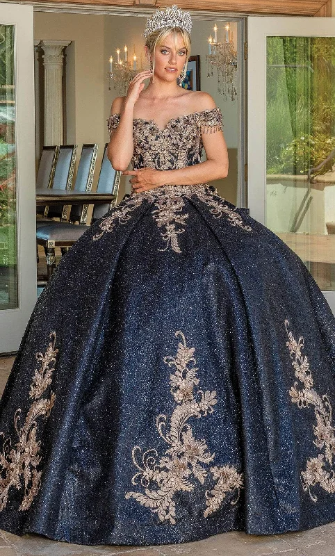 Chic Women’s Clothing for Date Nights Dancing Queen 1658 - Applique Glitter Quinceanera Ballgown