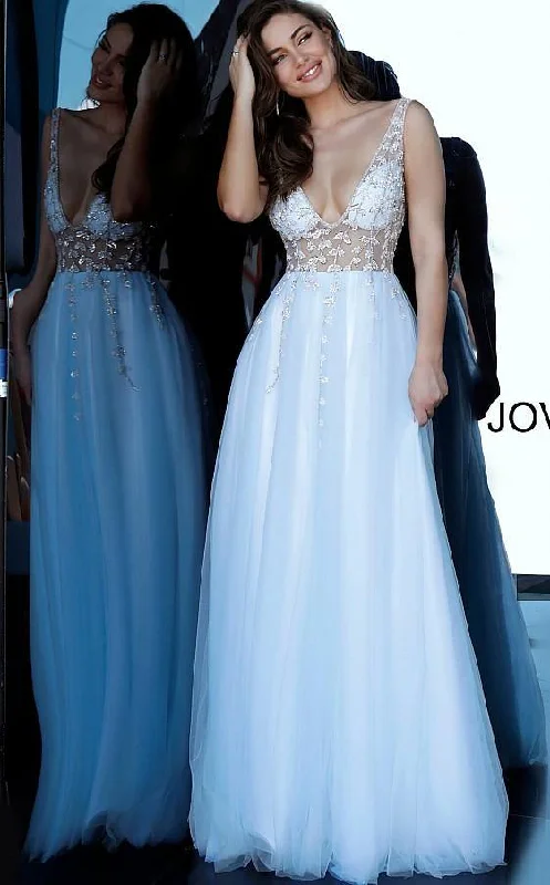 Vibrant Femme Fashion Jovani 3958 Prom Long Sleeveless Ball Gown