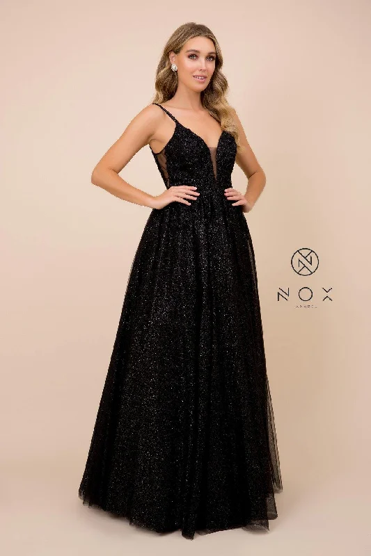 Limited Time Offers Long A-Line Glitter Prom Dress Evening Gown