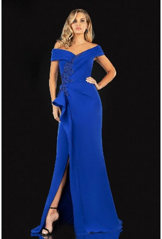 Elegant Styles Terani Couture 2021M2986 Off Shoulder Formal Long Dress