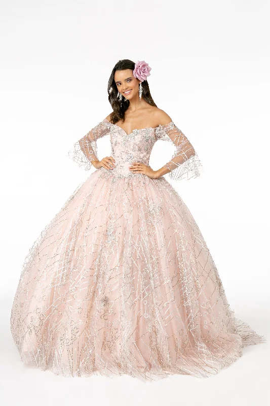 Chic Women’s Clothing Online Long Glitter Mesh Quinceanera Dress