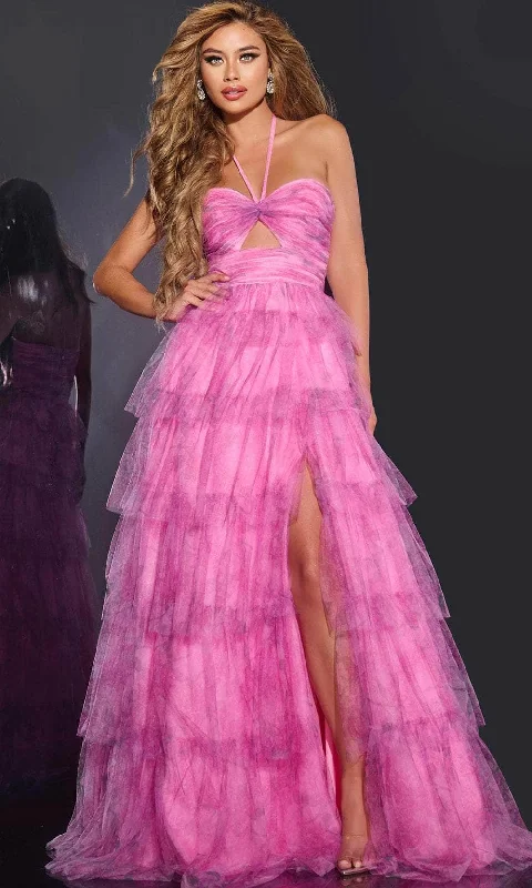 Online Clothing Boutiques Jovani 43170 - Sleeveless Tiered Ruffle Prom Gown