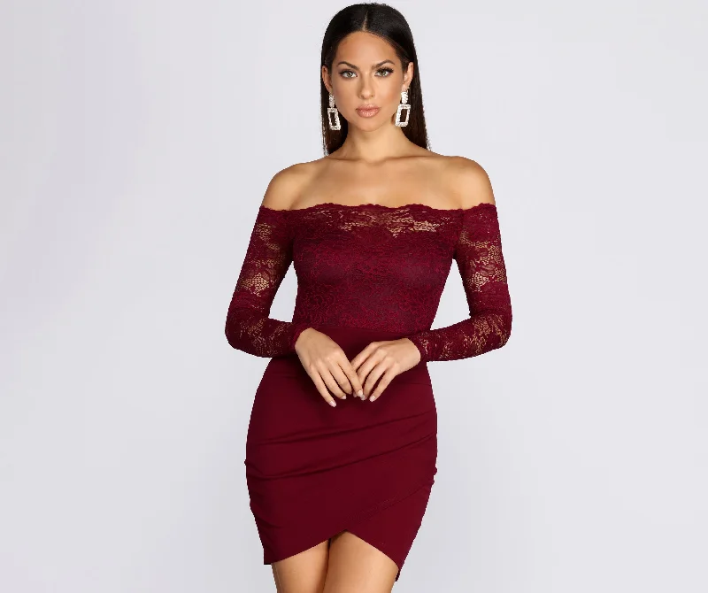 Trend Setting Wardrobe All That Lace Mini Dress