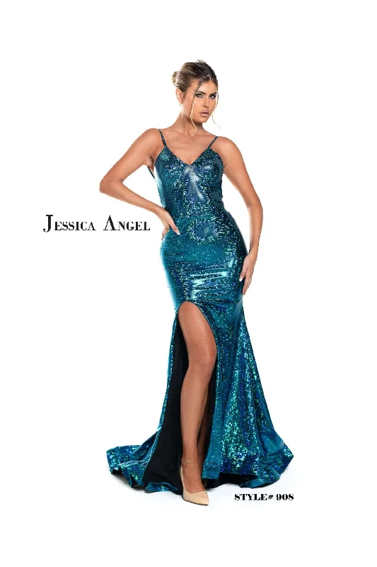 Wardrobe Upgrade Jessica Angel Spaghetti Strap Formal Long Dress 908