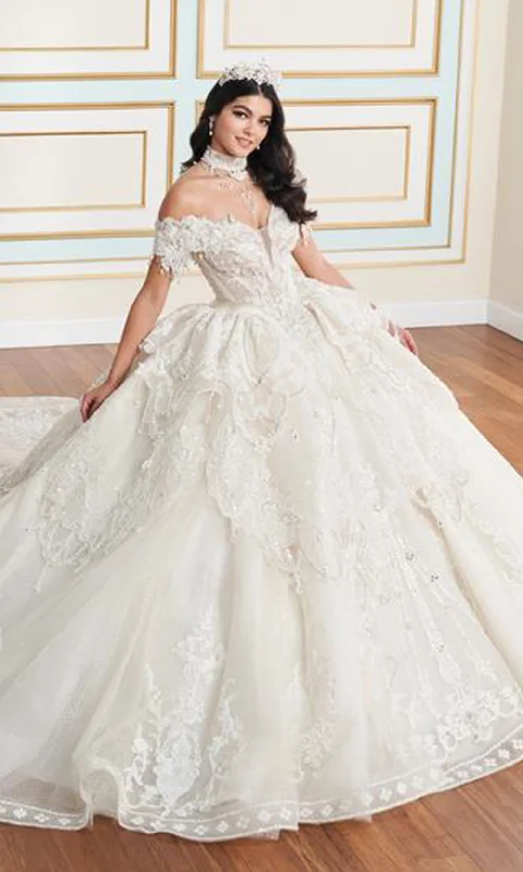 Trendy And Individual Women's Fashion Princesa by Ariana Vara PR70101 - Embellished Sweetheart Neck Ballgown