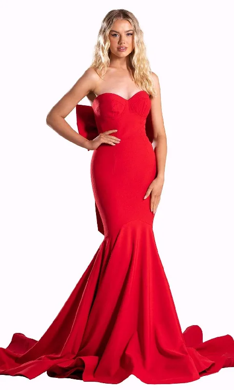 Flash Sale Now Portia and Scarlett - PS21005 Bow Accented Back Mermaid Gown