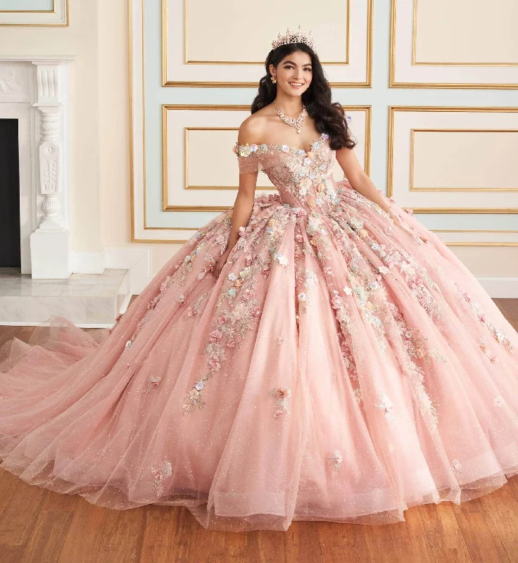 Catch Every Fashion Trend Princesa by Ariana Vara PR30175 - Off-Shoulder Glitter Tulle Ball Gown