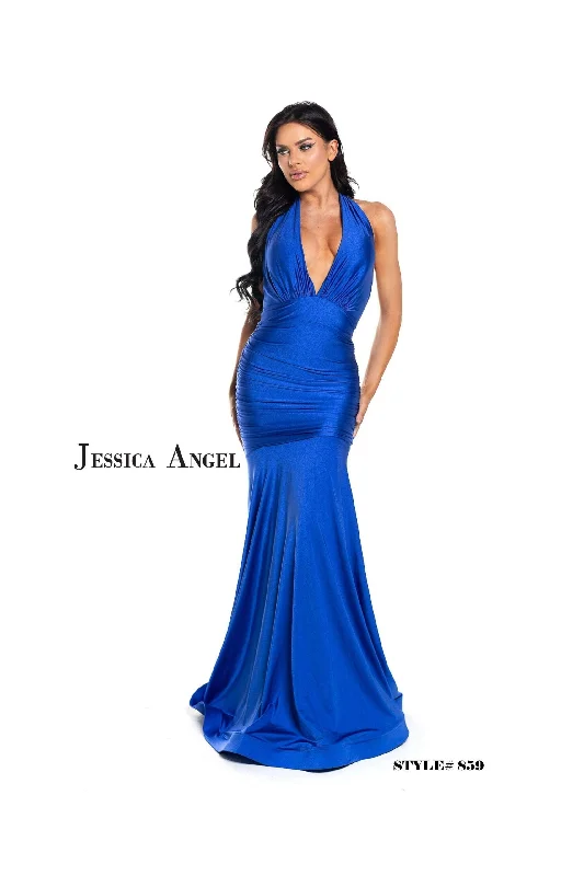 Urban Femme Streetwear Jessica Angel Halter Long Formal Dress 859