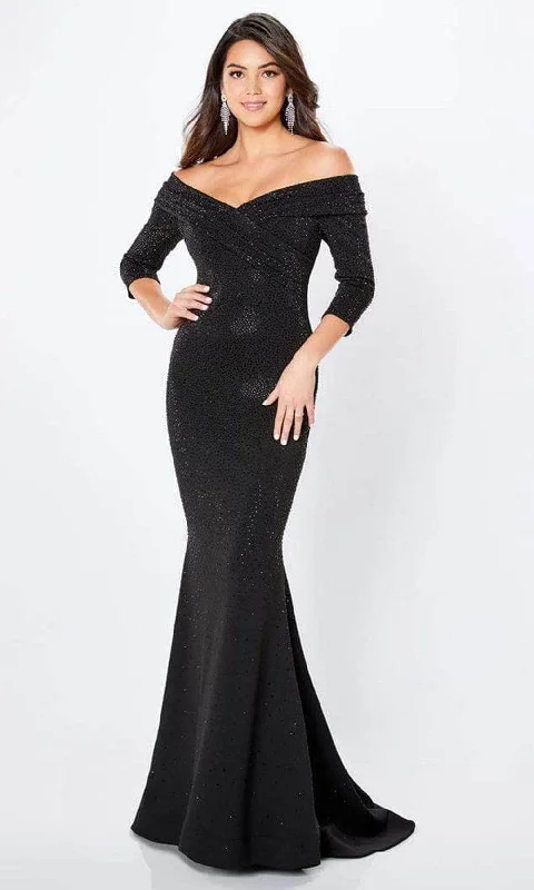 Big Discounts Montage by Mon Cheri 221970 - Beaded Quarter Sleeve Formal Gown