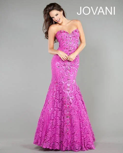 Chic Trend Collection Jovani 1261 Long Strapless Prom Mermaid Dress