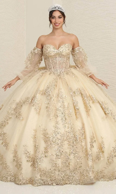 Special Offers, Don't Miss May Queen LK251 - Cape Sweetheart Ballgown