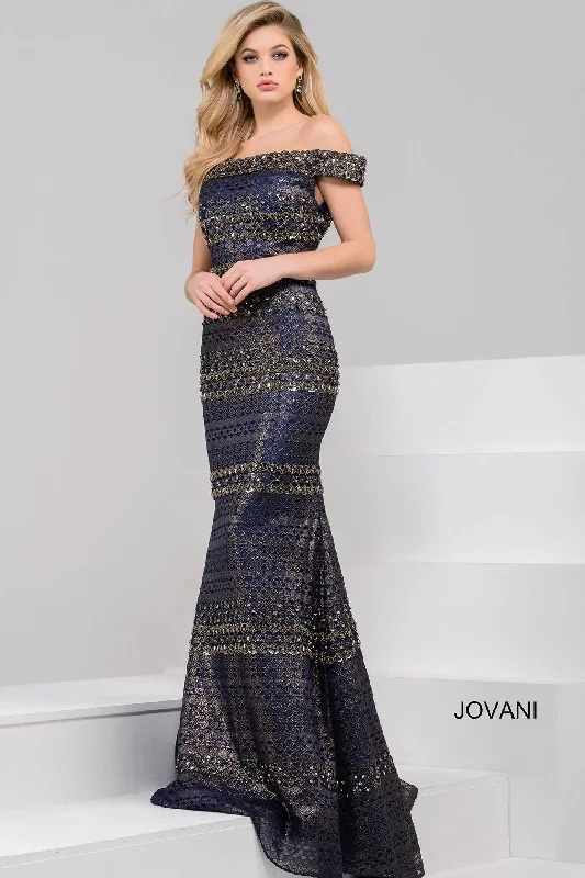 Absurdly Cheap Sale Jovani 40872 Long Formal Off Shoulder Prom Dress