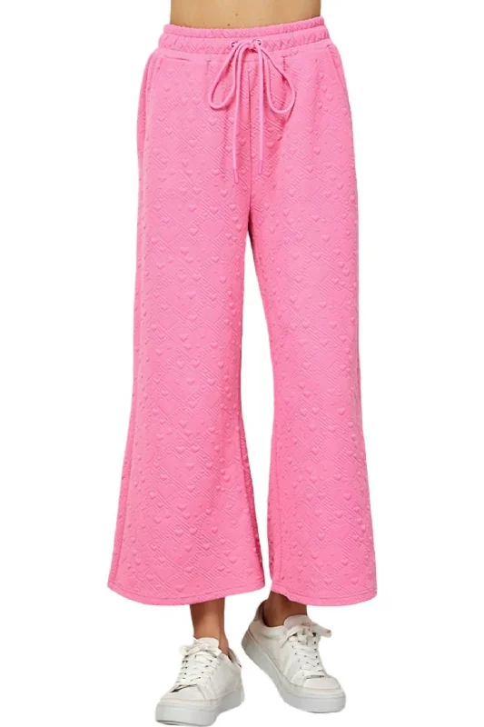 Affordable Women’s Clothing Sale Online Sweet Anticipation Crop Pants In Pink