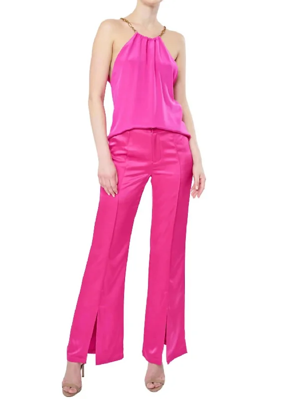 Women’s Street Style Casual Wear Catie Cigarette Pants In Rouge Pink