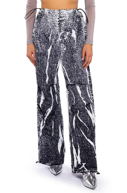 You'Ll Love Us Because MACY FAUX DENIM LOOK PARACHUTE PANT