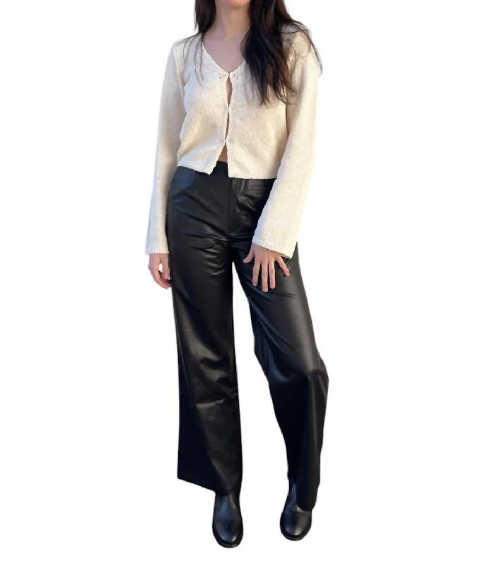 Trendsetting Threads James Faux Leather Straight Leg Pants In Black